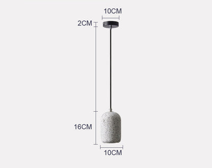 Nordic Industrial Cement Pendant Light / White / 220V / 5W warm light