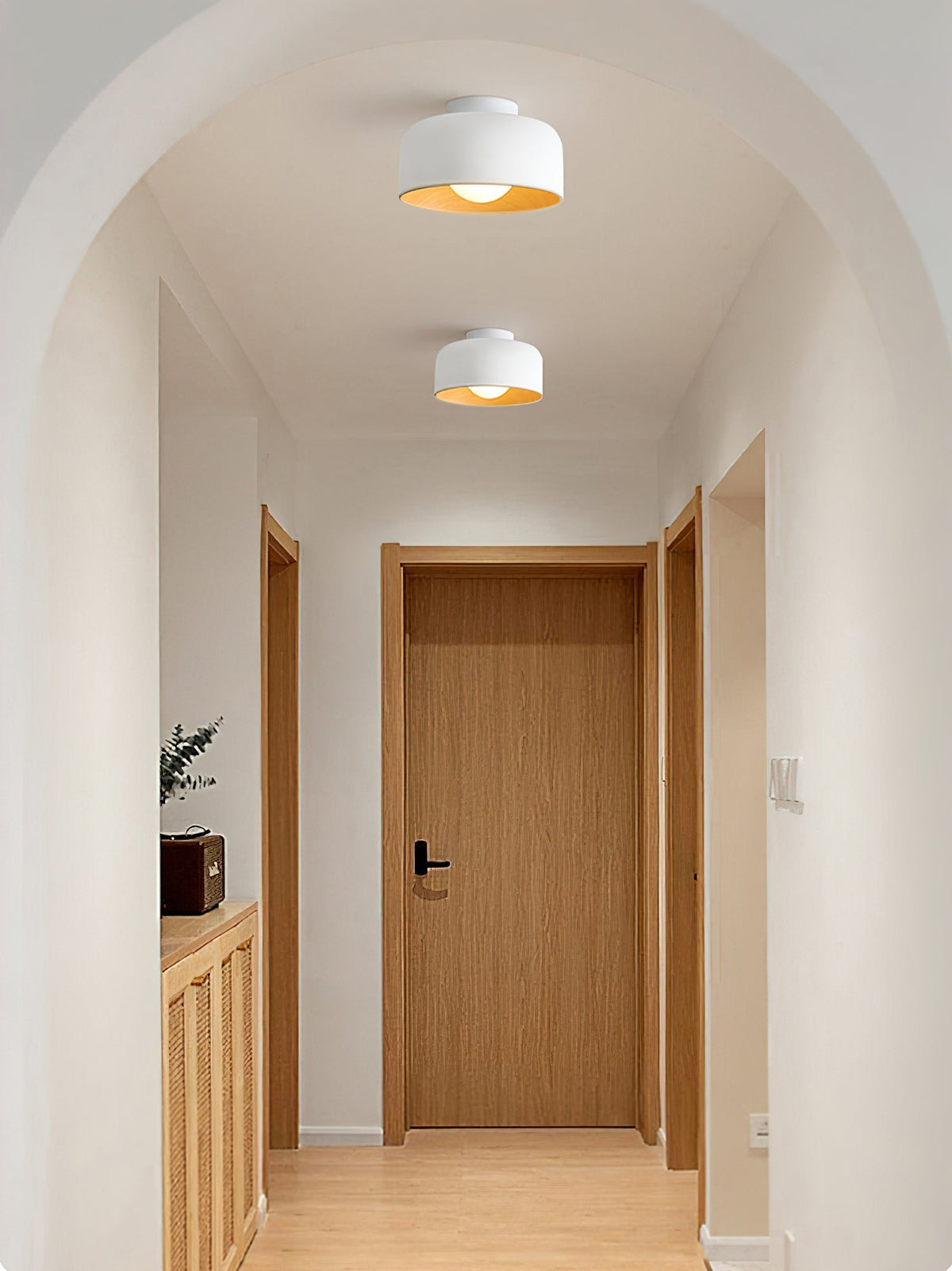 Nuvoro Wood Grain Ceiling Wall Light