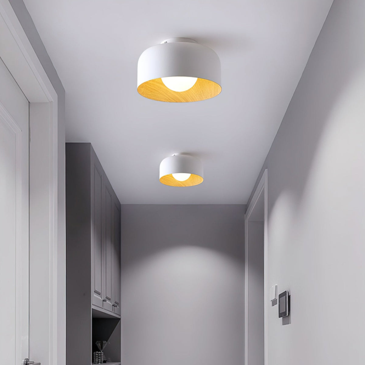 Nuvoro Wood Grain Ceiling Wall Light