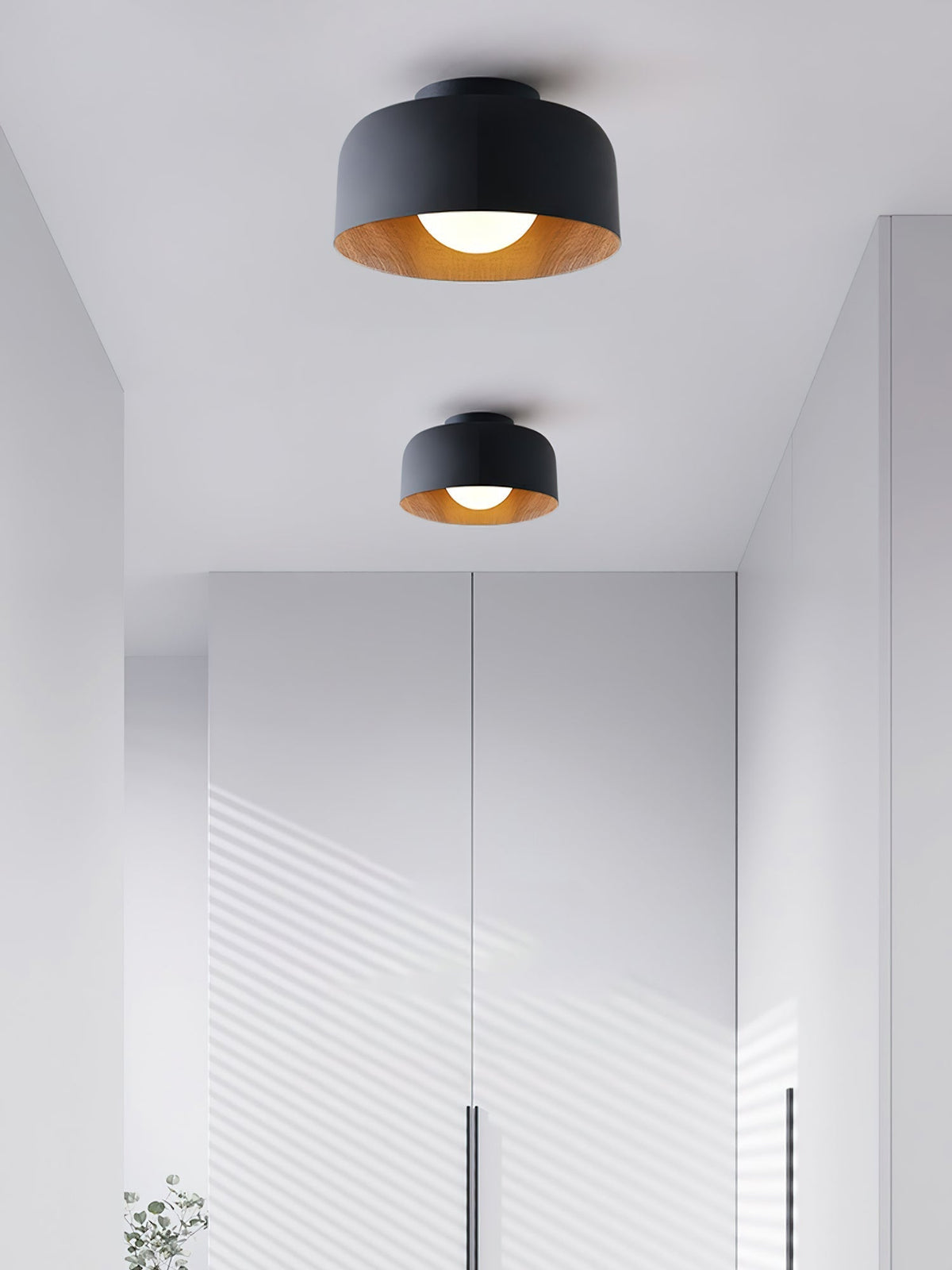 Nuvoro Wood Grain Ceiling Wall Light