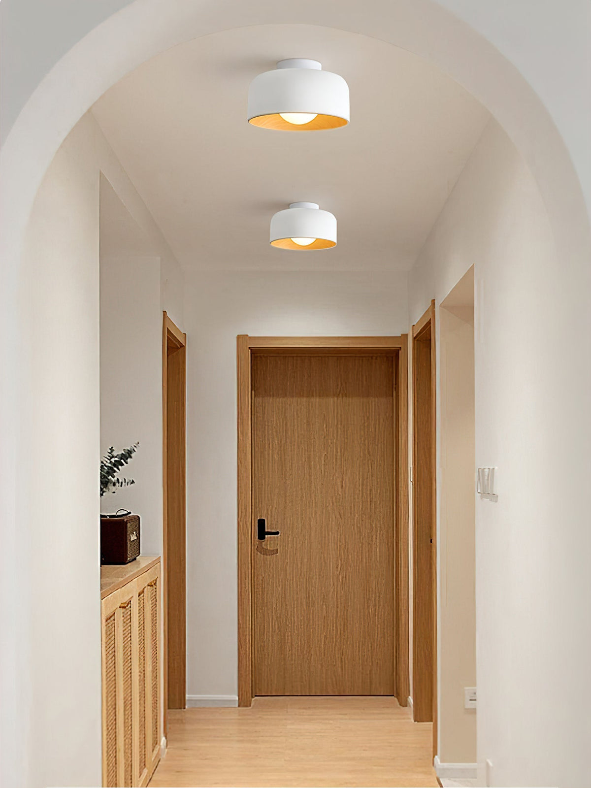 Nuvoro Wood Grain Ceiling Wall Light