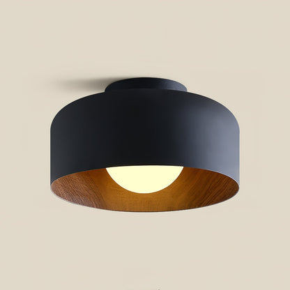 Nuvoro Wood Grain Ceiling Wall Light