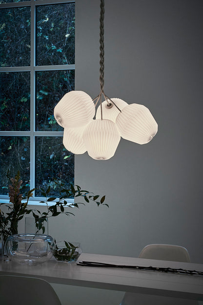 Oak Bloom Linen Chandelier