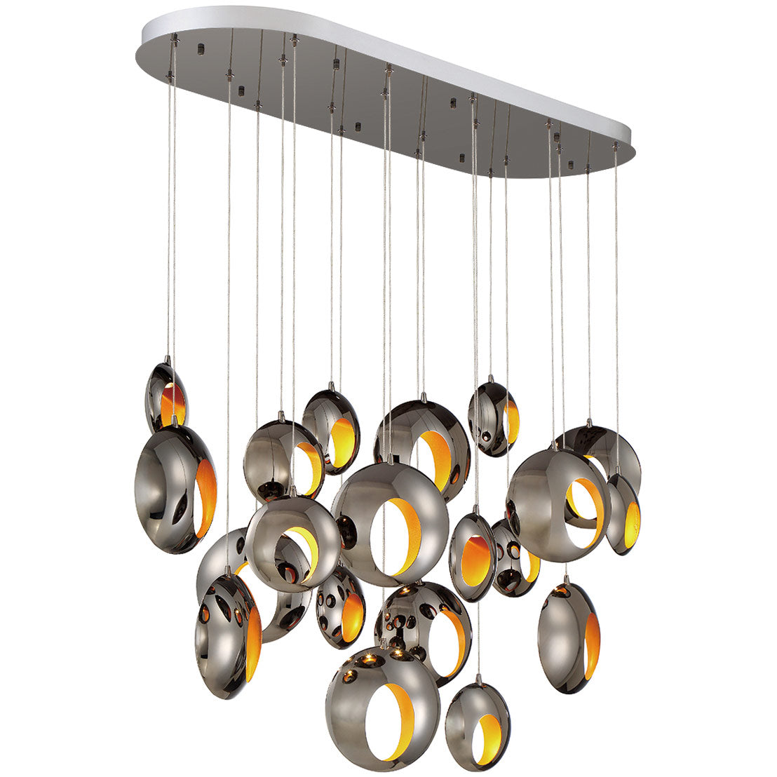 Onyx Chrome Array LED Chandelier