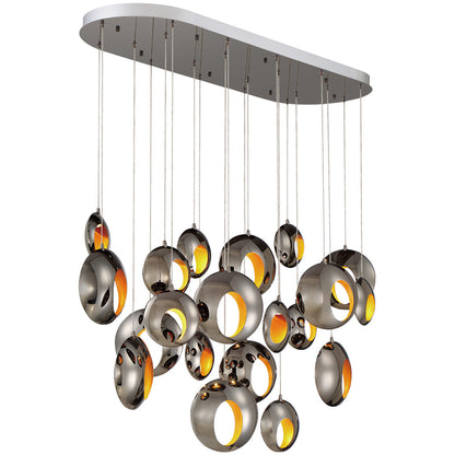 Onyx Chrome Array LED Chandelier