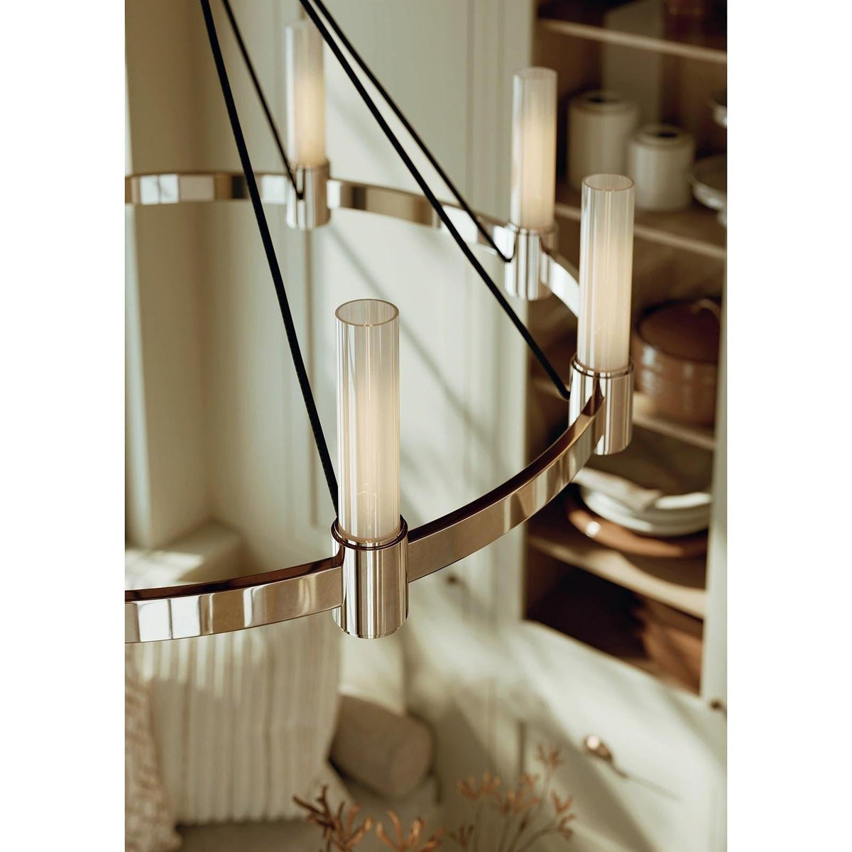 Opal Pillar Bidirectional Chandelier