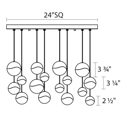 Opaline Grid Multi-Light Pendant
