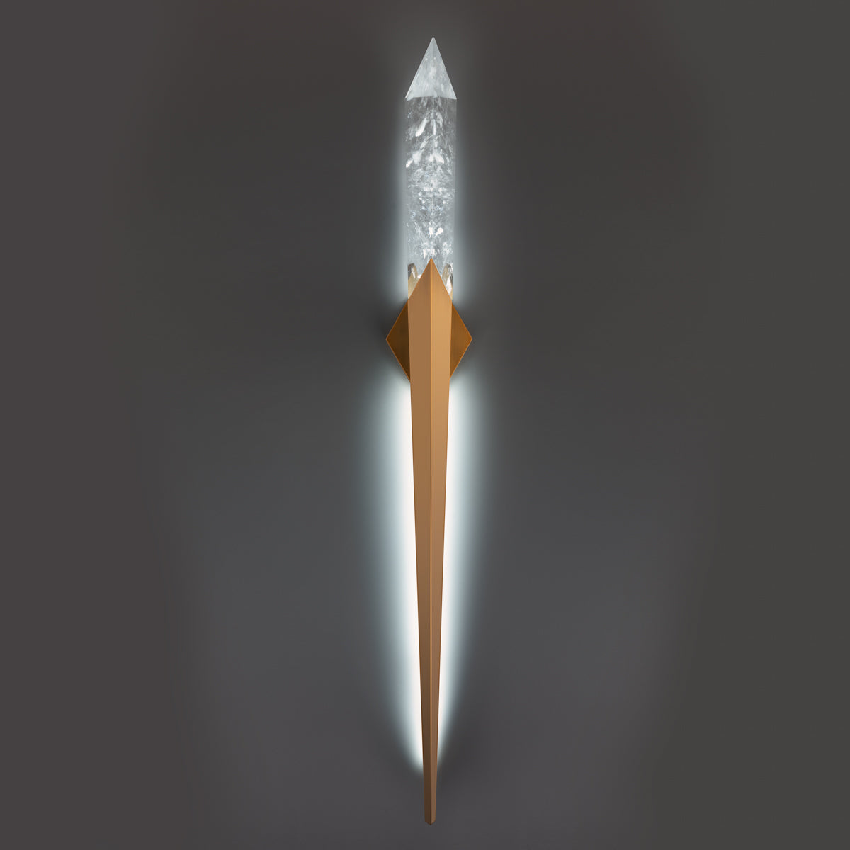 Optic Haze Quartz Spear Wall Sconce