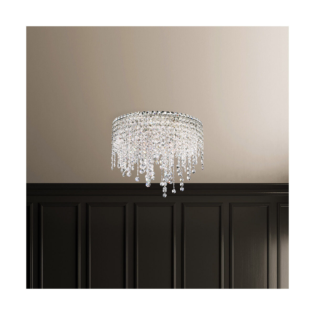 Opusfall Clear Optic Crystal Flush Mount