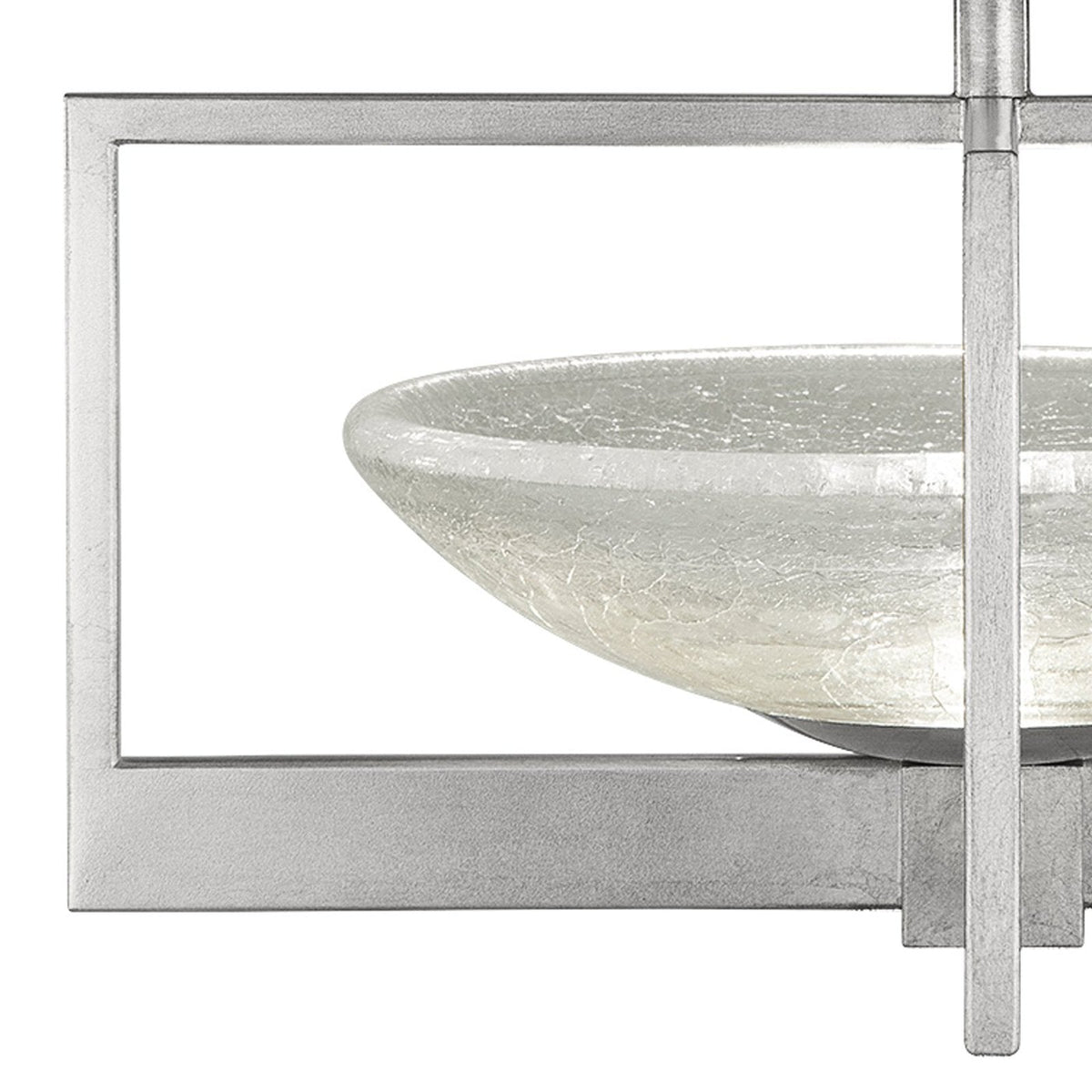 Oracle Glass Leaf-Finish Semi-Flush Ceiling Light