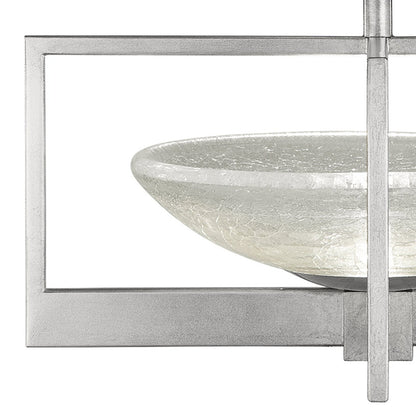 Oracle Glass Leaf-Finish Semi-Flush Ceiling Light