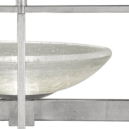 Oracle Glass Leaf-Finish Semi-Flush Ceiling Light