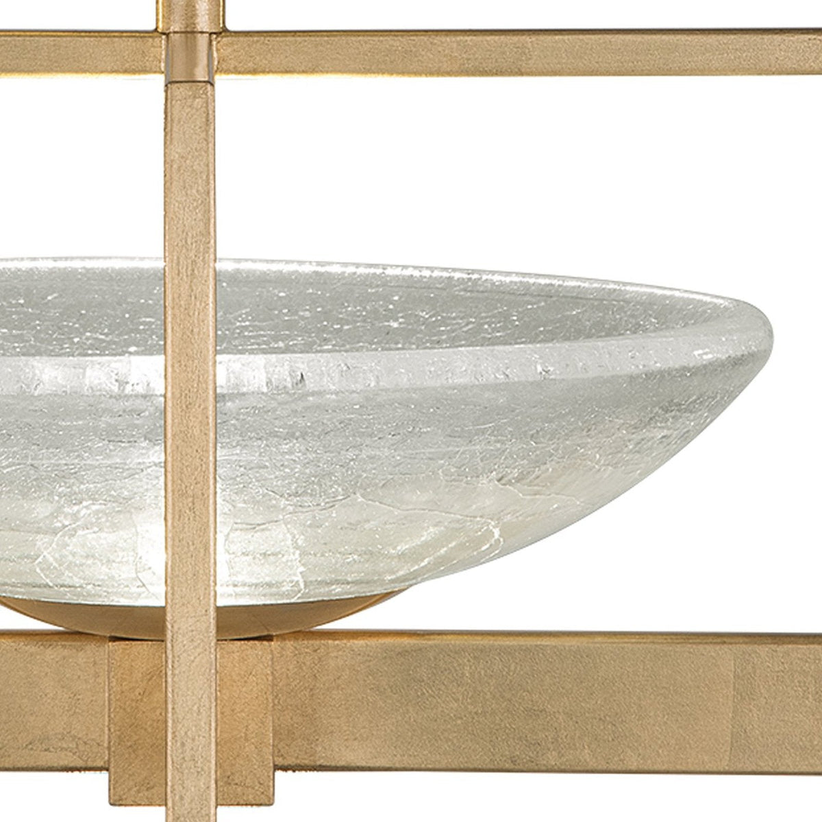 Oracle Glass Leaf-Finish Semi-Flush Ceiling Light