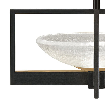 Oracle Glass Leaf-Finish Semi-Flush Ceiling Light