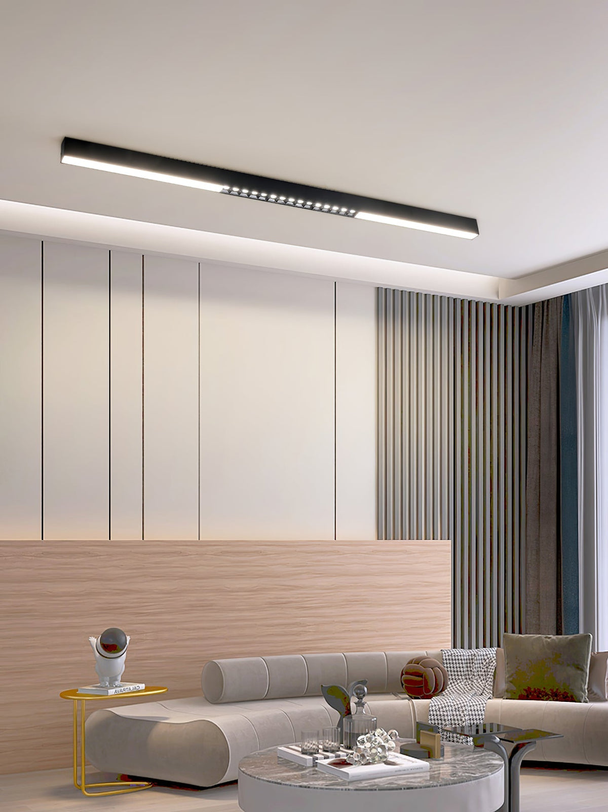 Orvex Black White Linear LED Suspension