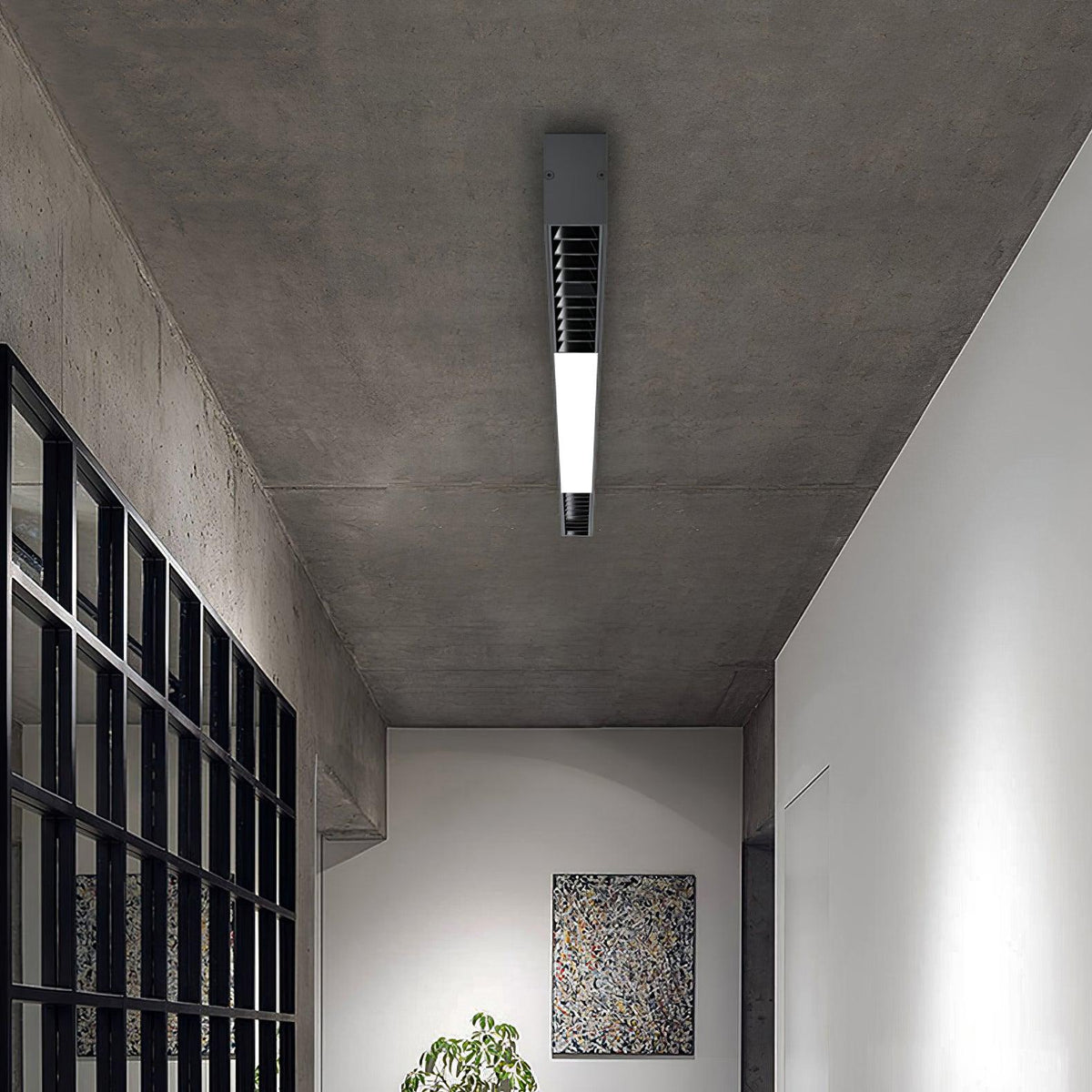Orvex Black White Linear LED Suspension