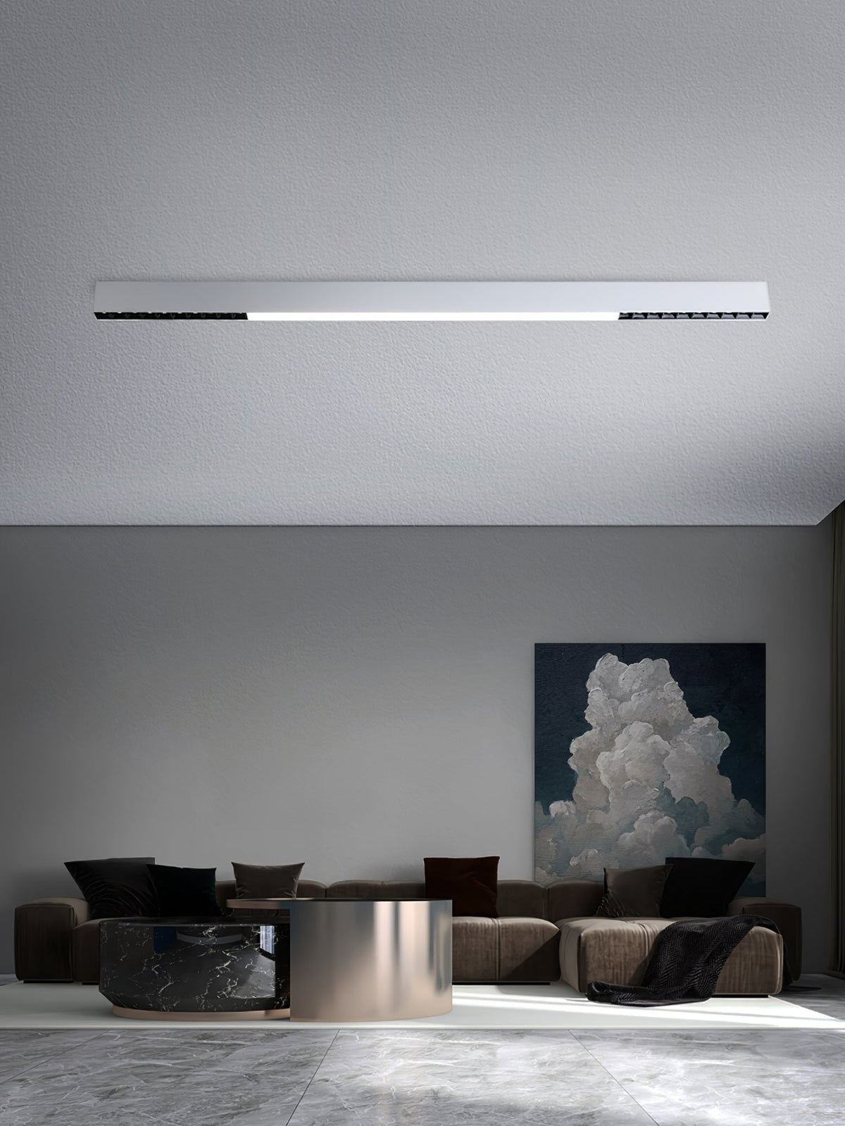 Orvex Black White Linear LED Suspension
