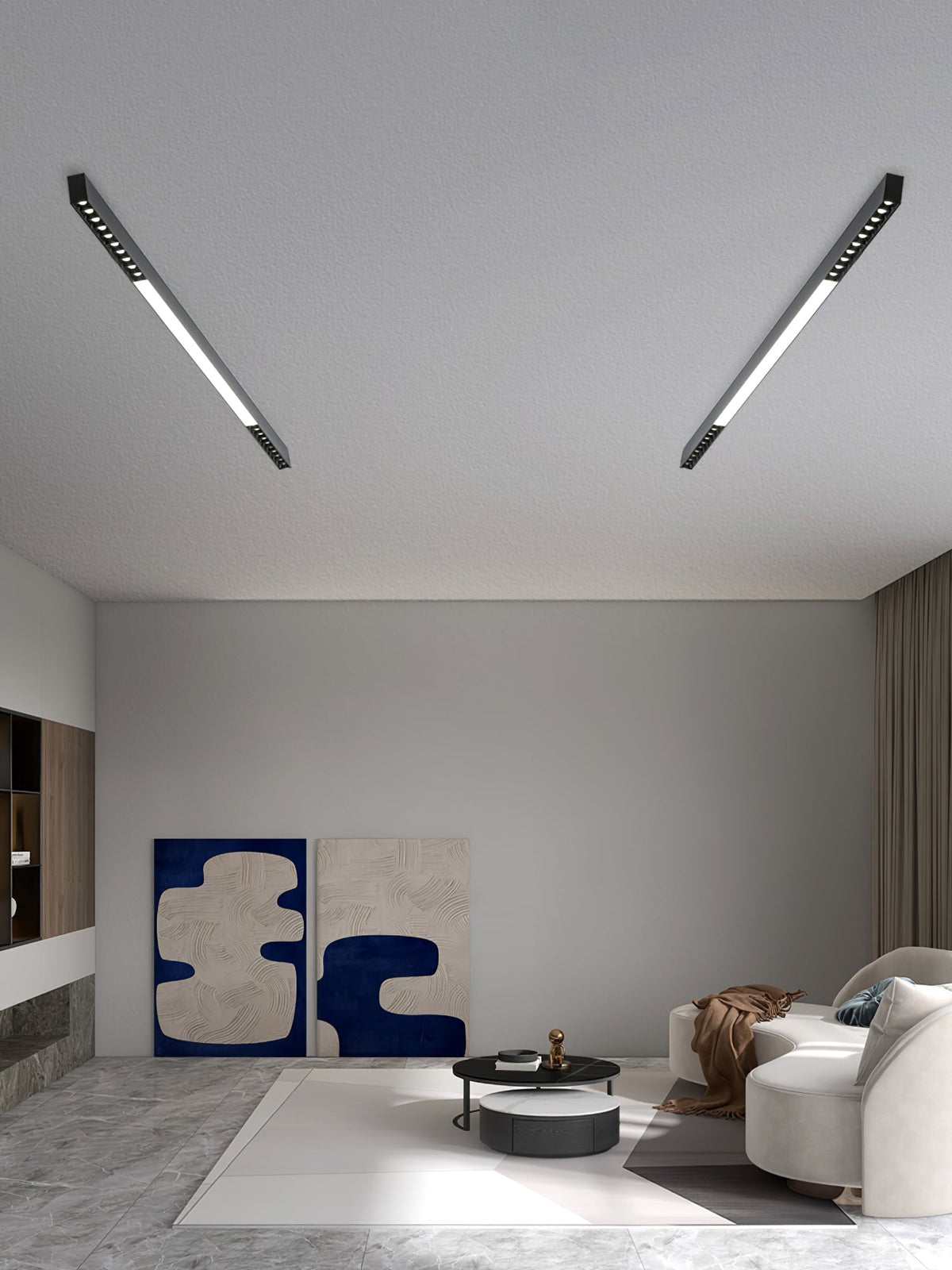 Orvex Black White Linear LED Suspension