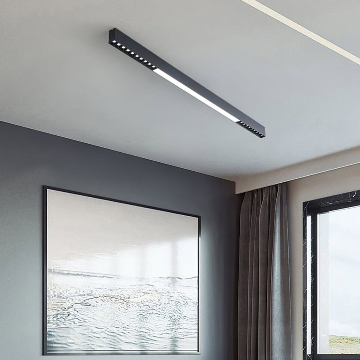 Orvex Black White Linear LED Suspension