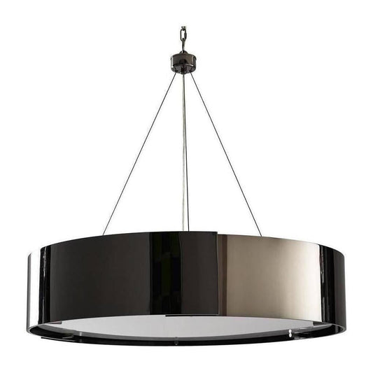 Overlapping Band Black Nickel Diffuser Chandelier