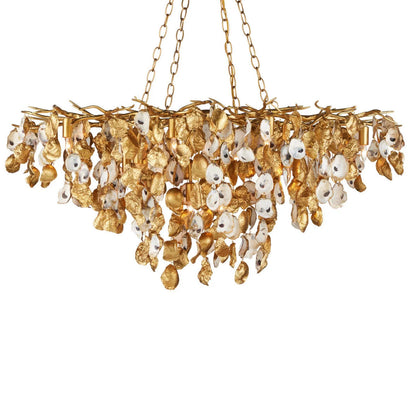 Oysterleaf Gilded Chandelier