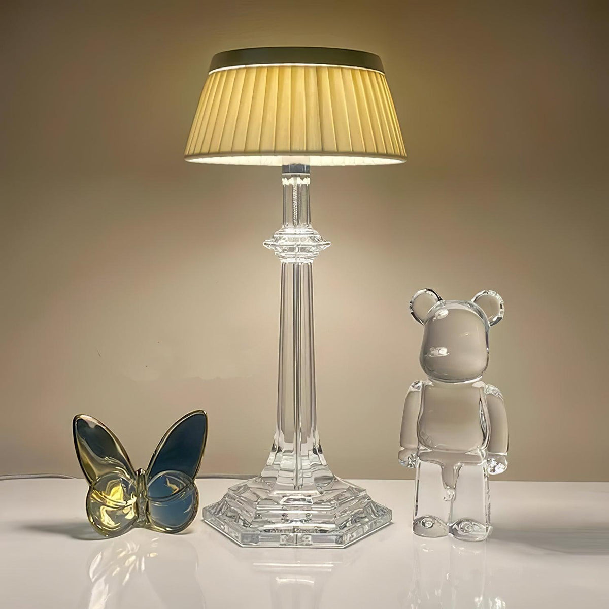 Palaiscurve Chrome Glass Table Lamp