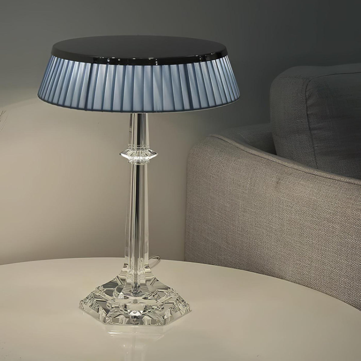 Palaiscurve Chrome Glass Table Lamp