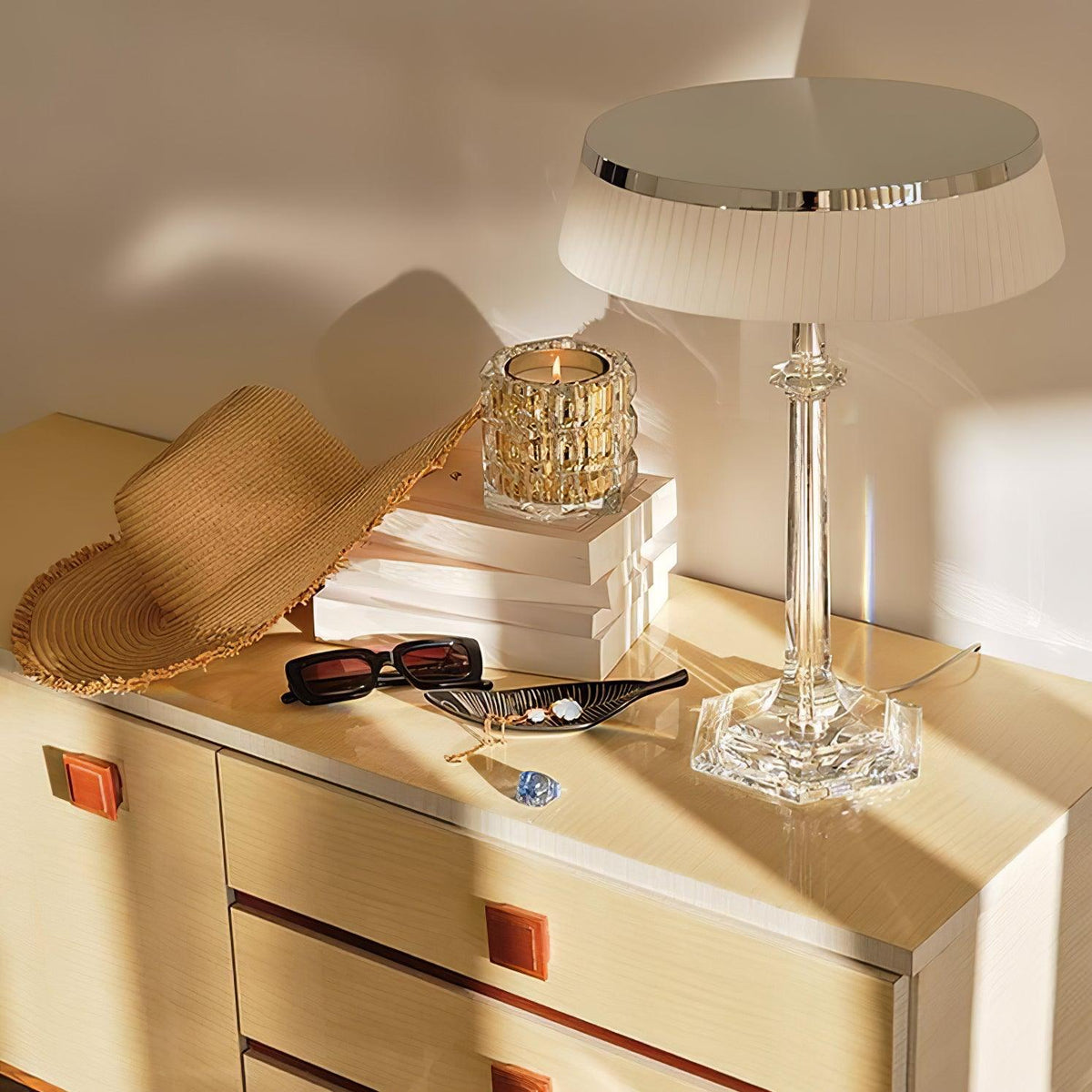 Palaiscurve Chrome Glass Table Lamp