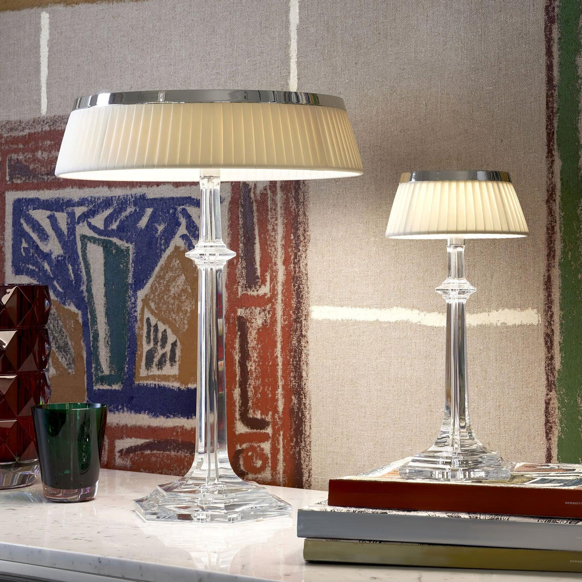 Palaiscurve Chrome Glass Table Lamp