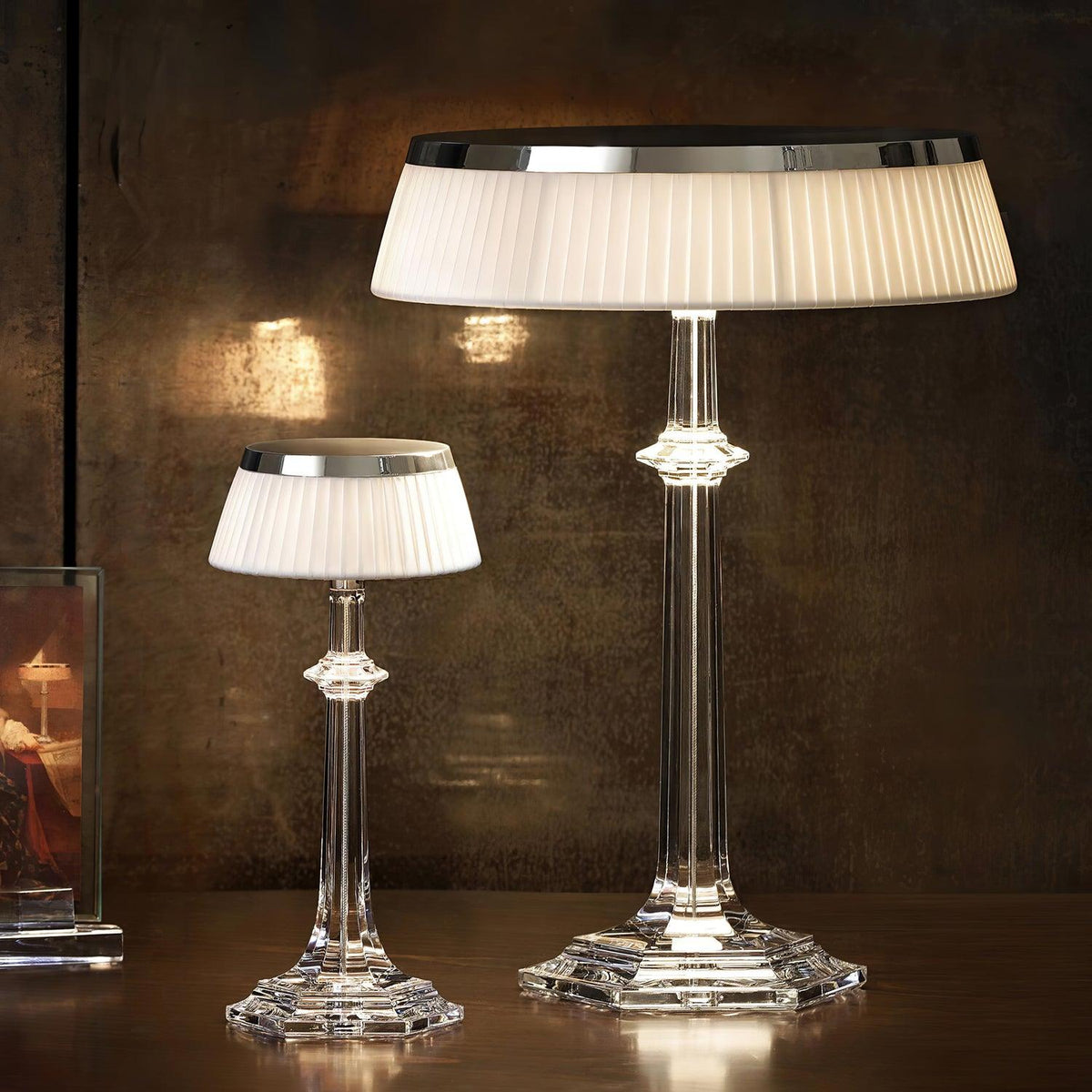 Palaiscurve Chrome Glass Table Lamp