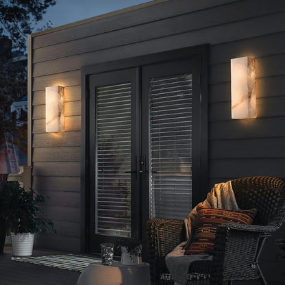 Panelis White Alabaster LED Wall Sconce