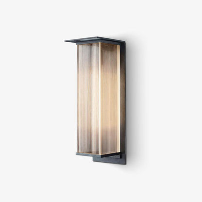 Parapet Black Clear Outdoor Wall Light