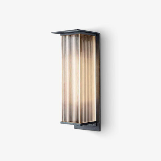 Parapet Black Clear Outdoor Wall Light