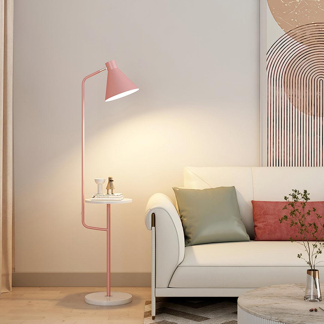 Pastel Tray Marble Floor Lamp