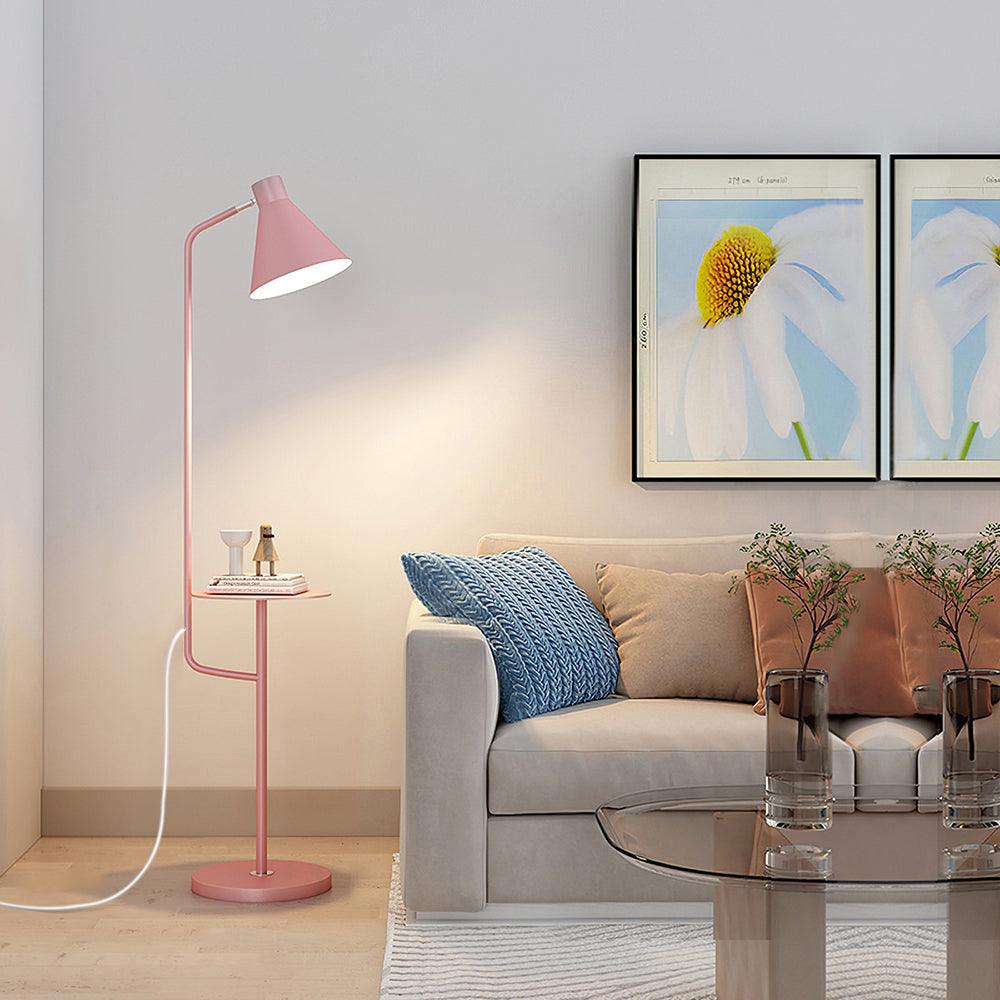 Pastel Tray Marble Floor Lamp