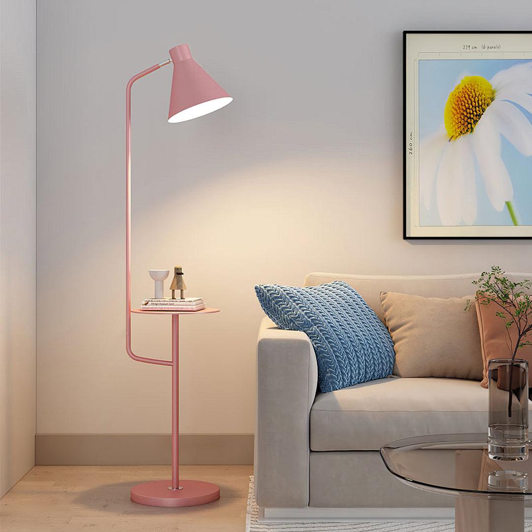 Pastel Tray Marble Floor Lamp