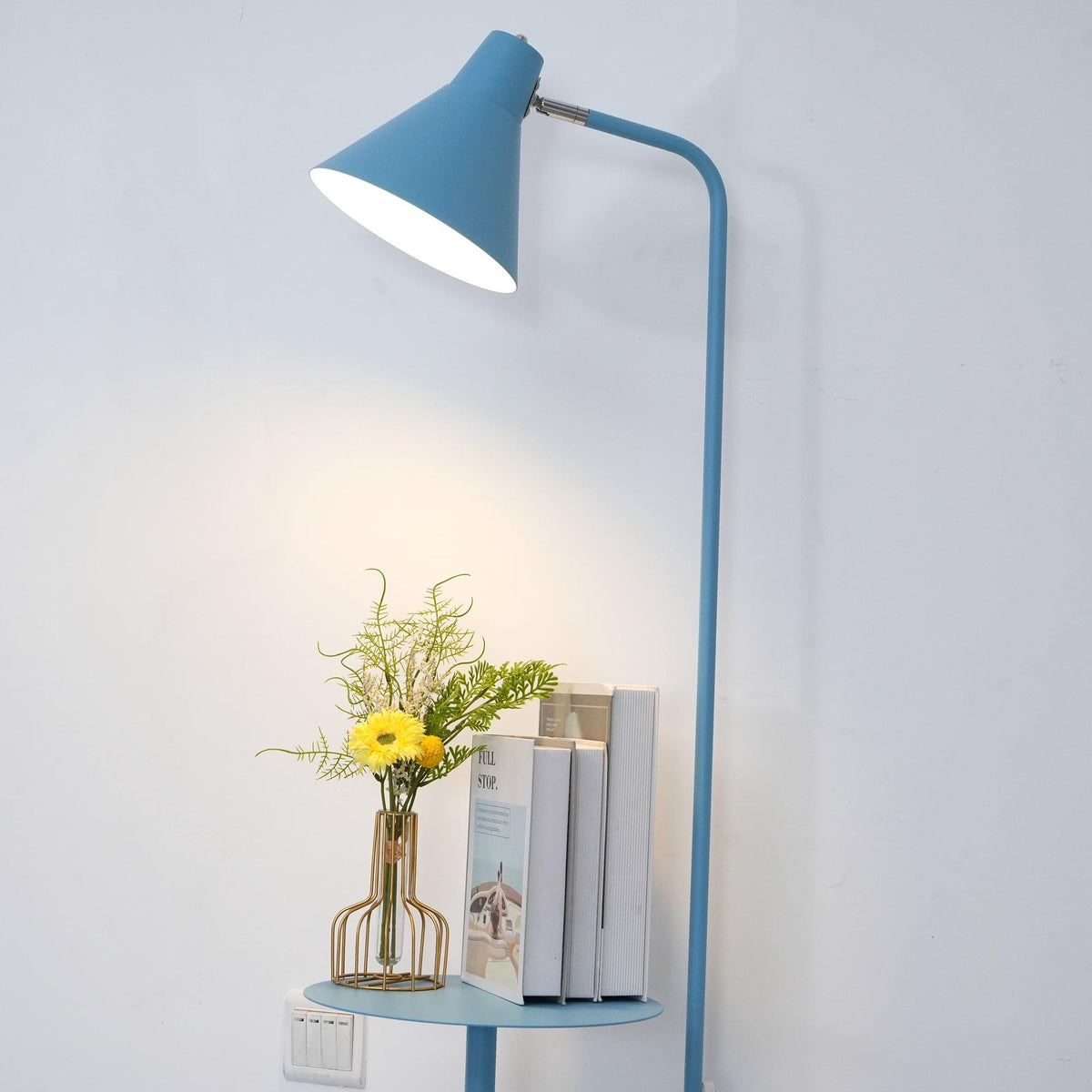 Pastel Tray Marble Floor Lamp