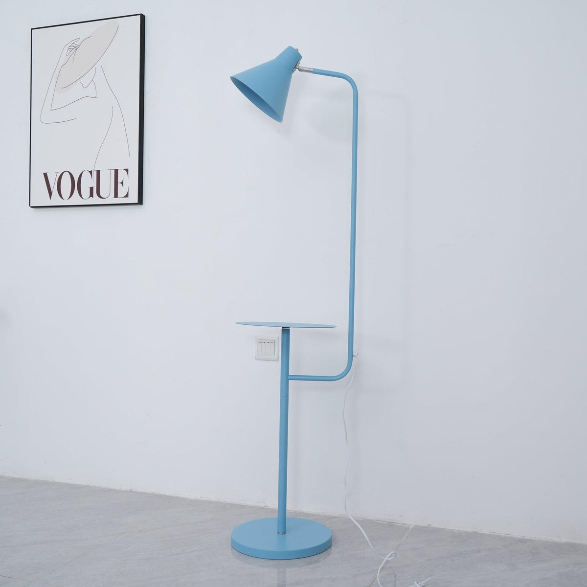 Pastel Tray Marble Floor Lamp