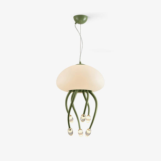 Pelagia Beige Green LED Multi-Light Pendant