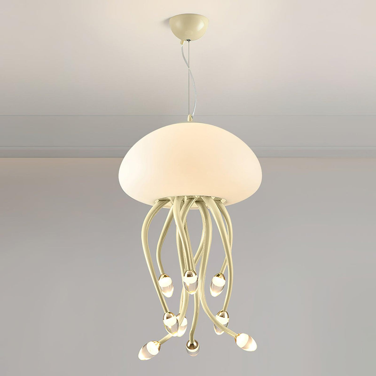 Pelagia Beige Green LED Multi-Light Pendant