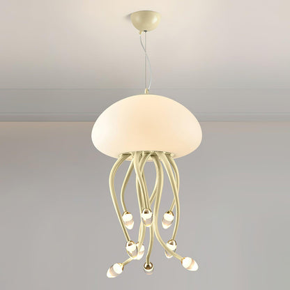 Pelagia Beige Green LED Multi-Light Pendant