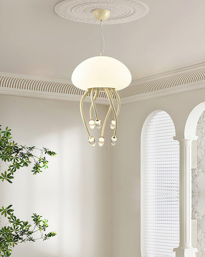 Pelagia Beige Green LED Multi-Light Pendant