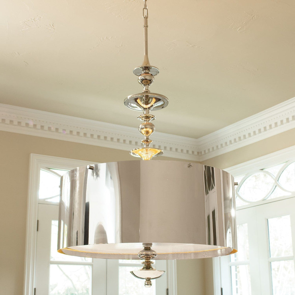 Perforated Drum Nickel Pendant