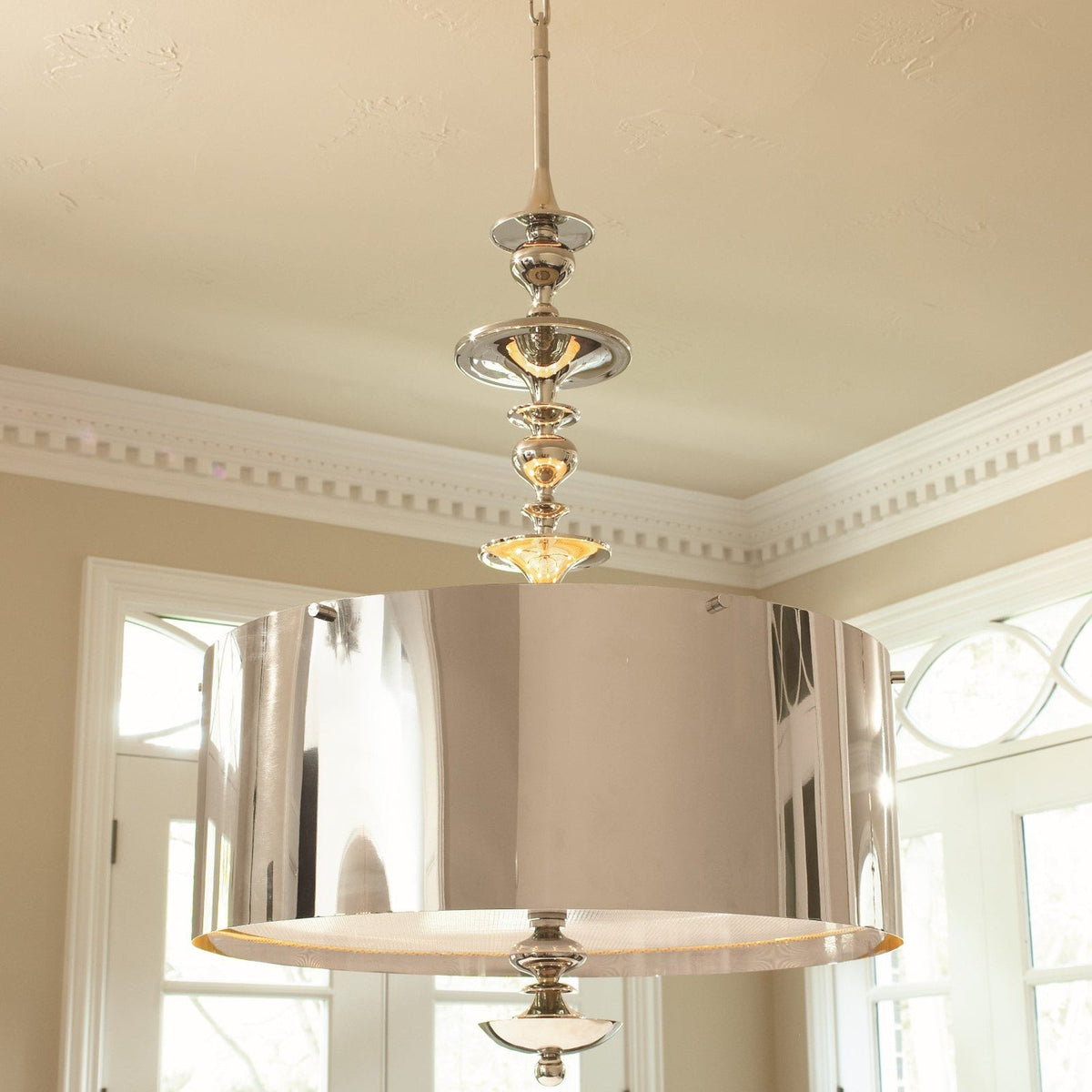 Perforated Drum Nickel Pendant