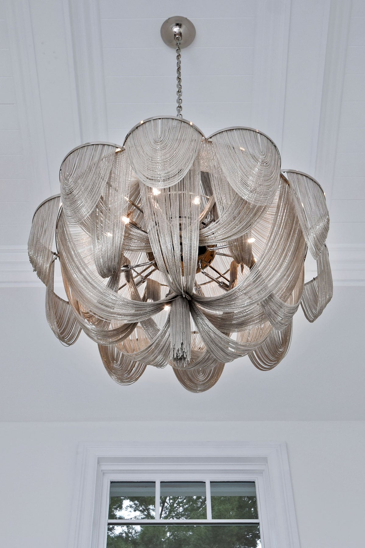 Petite Nickel Glow Chandelier