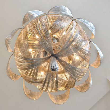 Petite Nickel Glow Chandelier