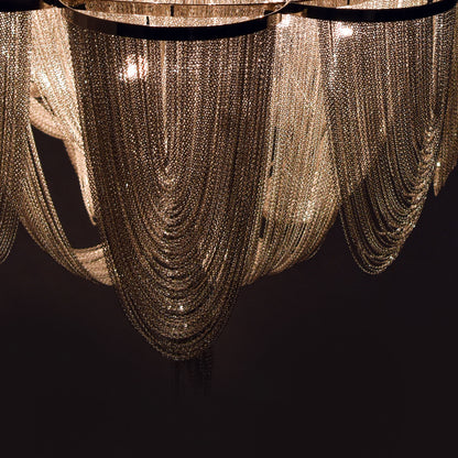 Petite Nickel Glow Chandelier