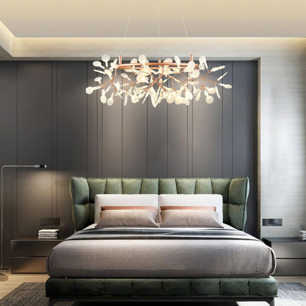 Phyllara Rose Gold LED Chandelier