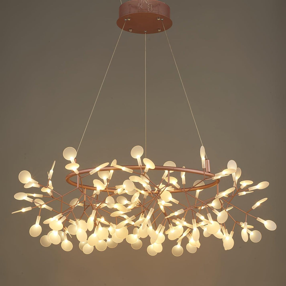 Phyllara Rose Gold LED Chandelier