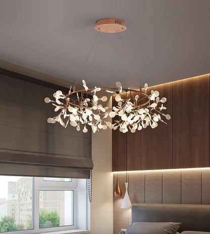 Phyllara Rose Gold LED Chandelier